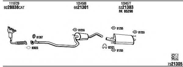 WALKER FO20296 Система випуску ОГ