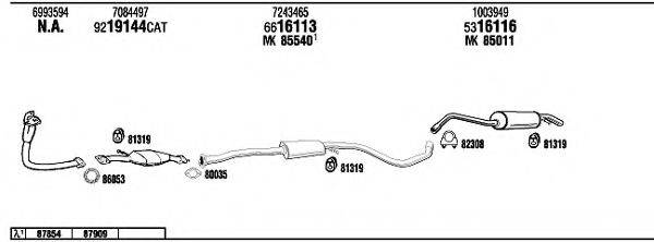 WALKER FO30811 Система випуску ОГ