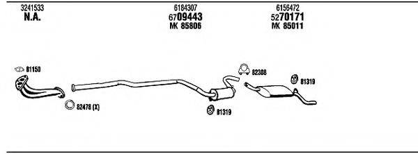 WALKER FO30890 Система випуску ОГ