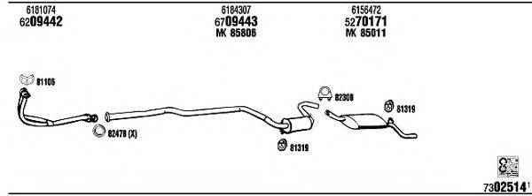 WALKER FO31259B Система випуску ОГ