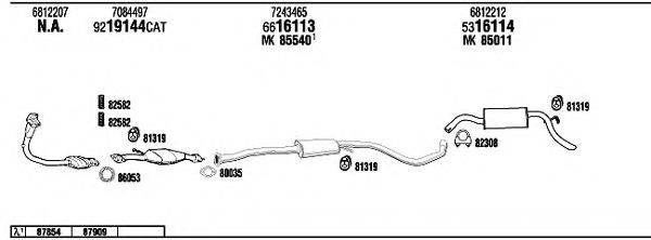 WALKER FO31450 Система випуску ОГ