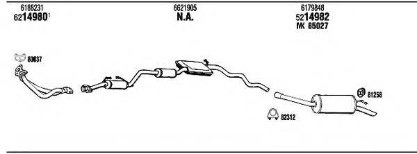 WALKER FO51361 Система випуску ОГ