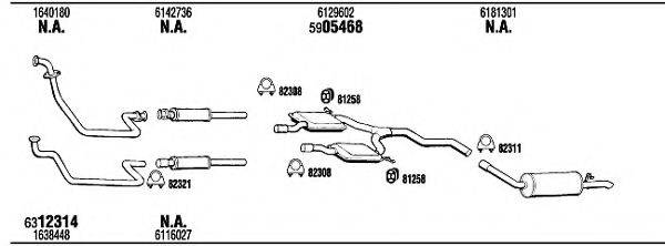 WALKER FO56068 Система випуску ОГ