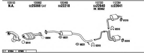 WALKER FO60073 Система випуску ОГ