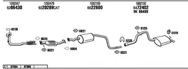 WALKER FO60075 Система випуску ОГ