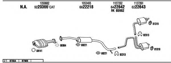 WALKER FO60127 Система випуску ОГ