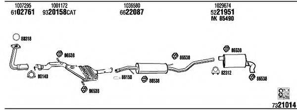 WALKER FO75006 Система випуску ОГ