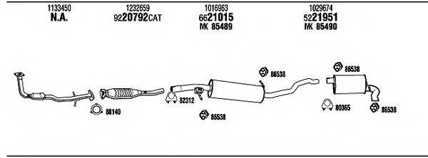 WALKER FO75025 Система випуску ОГ