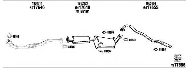 WALKER FO76003 Система випуску ОГ