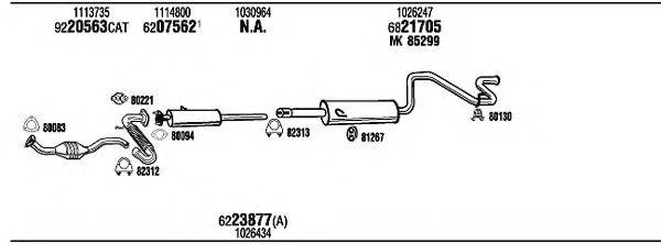 WALKER FO79008A Система випуску ОГ