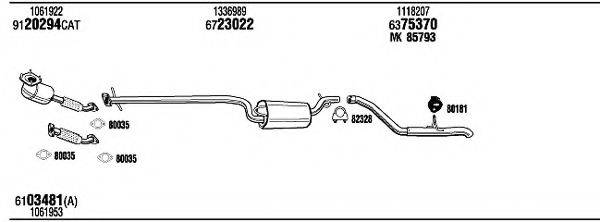 WALKER FOH10043B Система випуску ОГ