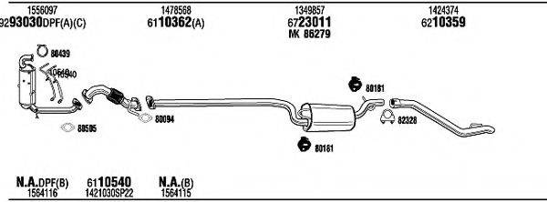 WALKER FOH10304AA Система випуску ОГ