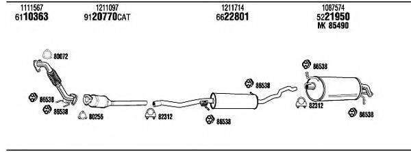 WALKER FOH17611 Система випуску ОГ