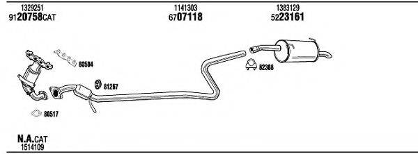 WALKER FOH17703 Система випуску ОГ