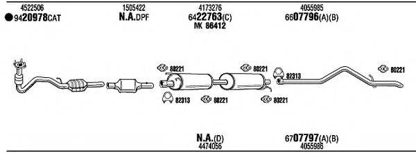 WALKER FOH17782A Система випуску ОГ