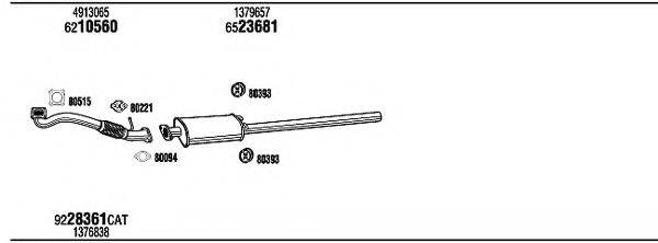 WALKER FOH30420 Система випуску ОГ