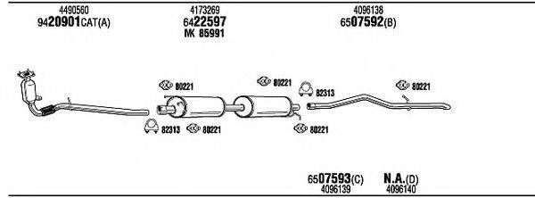 WALKER FOT15644 Система випуску ОГ