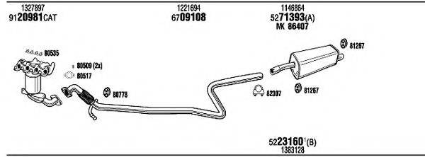 WALKER FOT16338 Система випуску ОГ