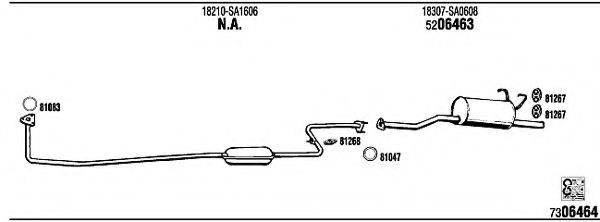 WALKER HO30221 Система випуску ОГ