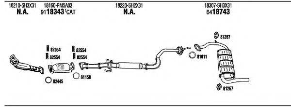 WALKER HO30402 Система випуску ОГ