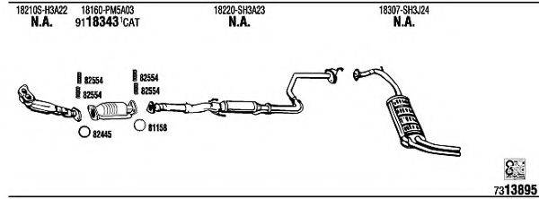 WALKER HO61025 Система випуску ОГ