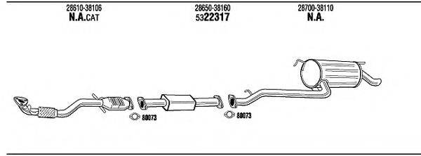 WALKER HY50021 Система випуску ОГ