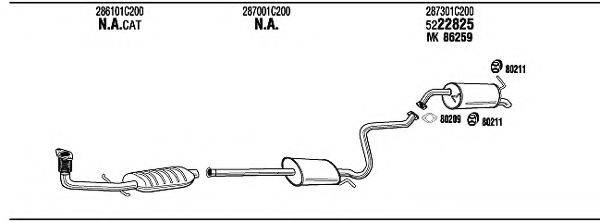 WALKER HY55004 Система випуску ОГ