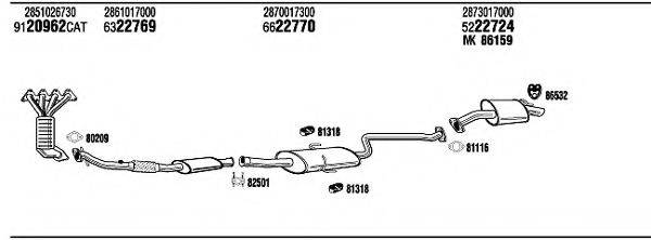 WALKER HYT31133 Система випуску ОГ