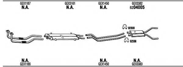 WALKER JA10402 Система випуску ОГ