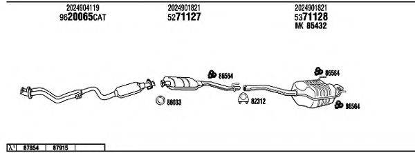 WALKER MB18009 Система випуску ОГ