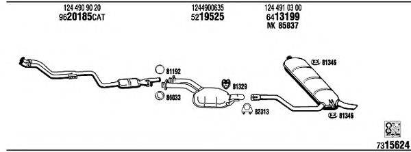 WALKER MB20015B Система випуску ОГ