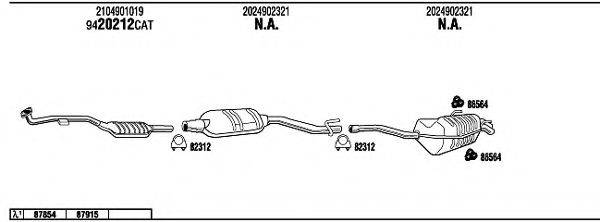 WALKER MB20045 Система випуску ОГ