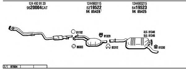 WALKER MB20057 Система випуску ОГ