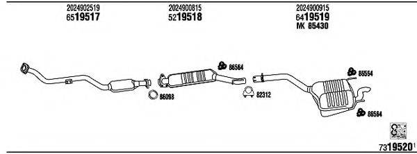 WALKER MB25009 Система випуску ОГ