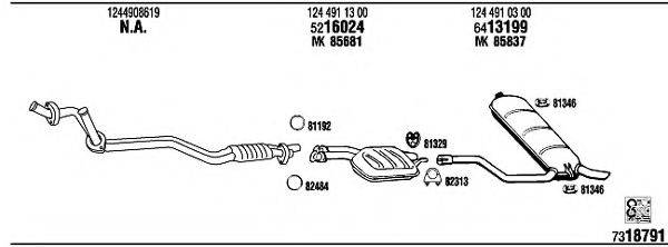 WALKER MB28009 Система випуску ОГ