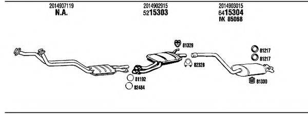 WALKER MB30025 Система випуску ОГ