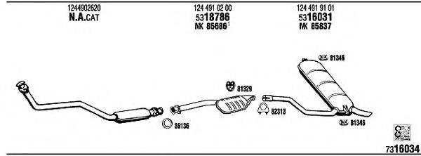 WALKER MB30055 Система випуску ОГ