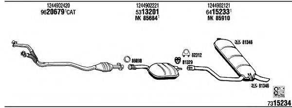 WALKER MB30330 Система випуску ОГ