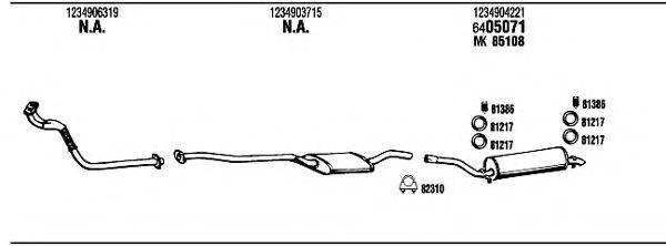 WALKER MB40104 Система випуску ОГ