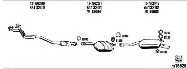 WALKER MB43311B Система випуску ОГ