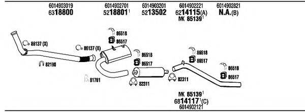 WALKER MB83083A Система випуску ОГ