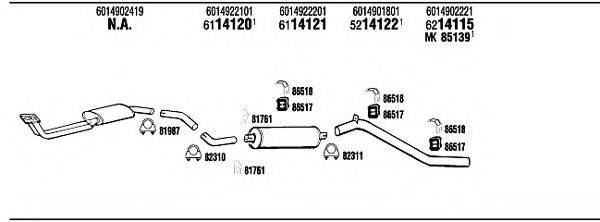 WALKER MB84009 Система випуску ОГ