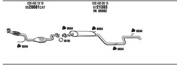 WALKER MB95066 Система випуску ОГ