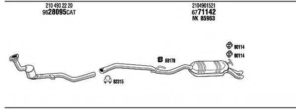 WALKER MBH05371 Система випуску ОГ