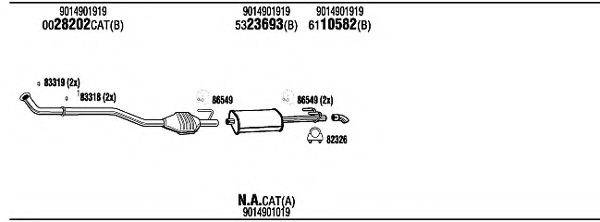 WALKER MBK08678BB Система випуску ОГ