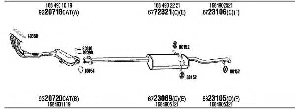 WALKER MBT08387 Система випуску ОГ