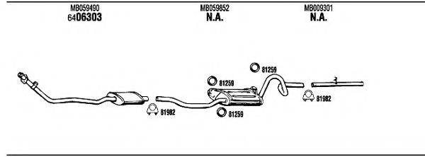 WALKER MI50101B Система випуску ОГ