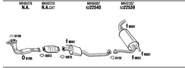 WALKER MI65568 Система випуску ОГ