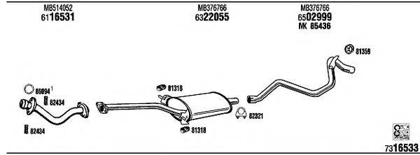 WALKER MI70009 Система випуску ОГ