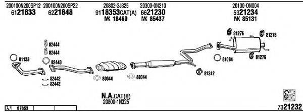 WALKER NI55003 Система випуску ОГ